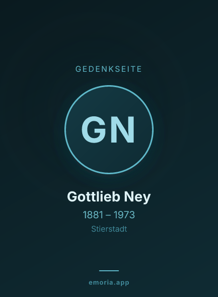 Gedenkportrait von Gottlieb Ney