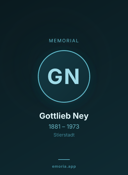 Memorial portrait of Gottlieb Ney