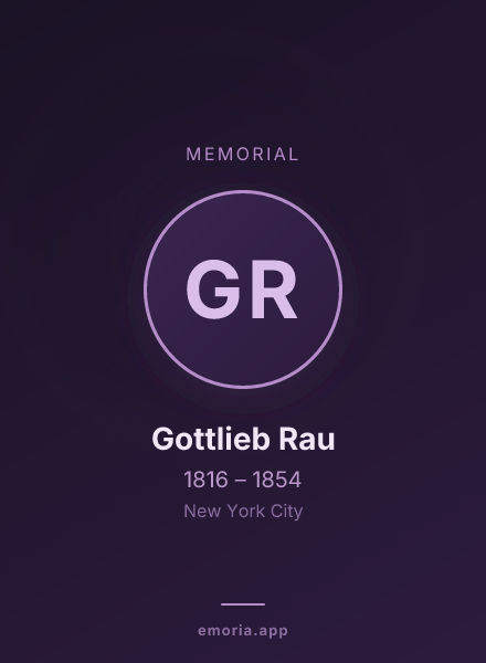 Memorial portrait of Gottlieb Rau