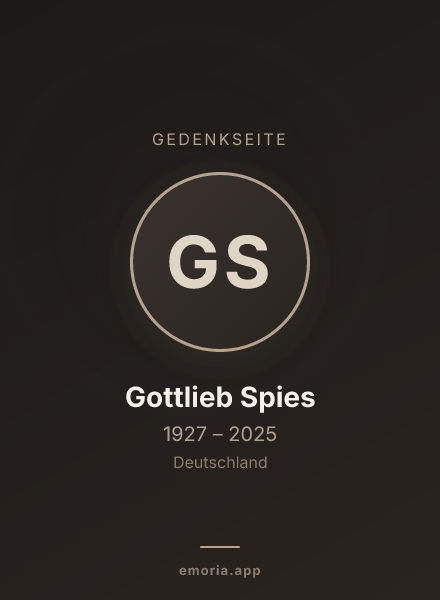Gedenkportrait von Gottlieb Spies