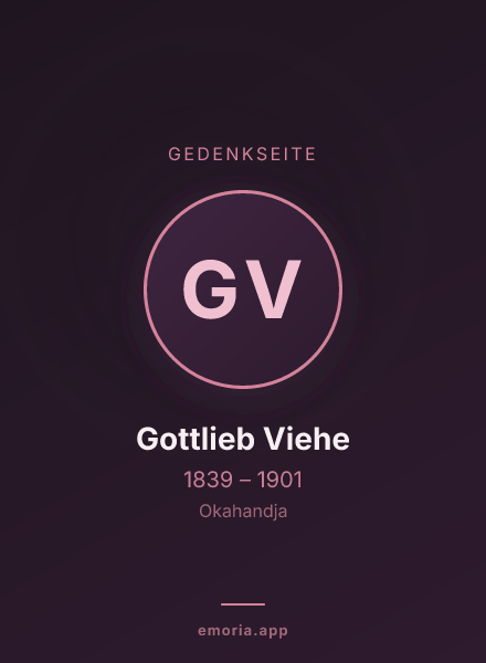 Gedenkportrait von Gottlieb Viehe