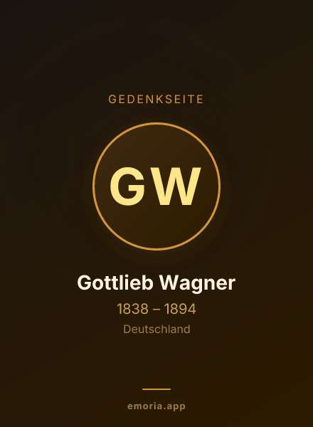 Gedenkportrait von Gottlieb Wagner