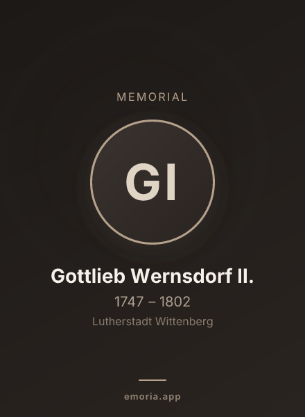 Memorial portrait of Gottlieb Wernsdorf II.