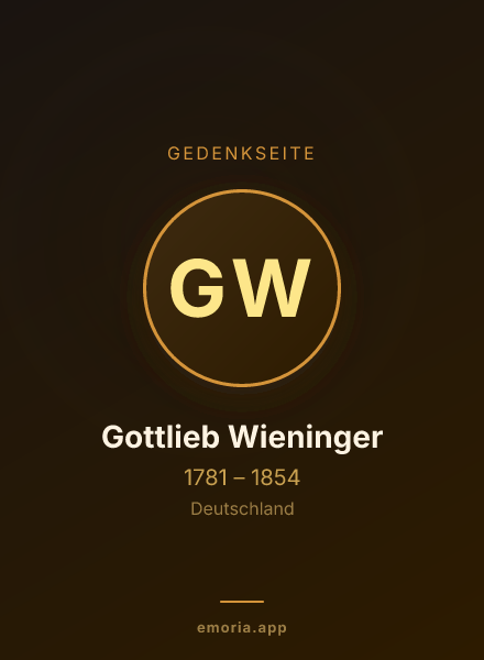 Gedenkportrait von Gottlieb Wieninger