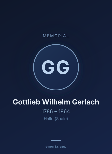 Memorial portrait of Gottlieb Wilhelm Gerlach