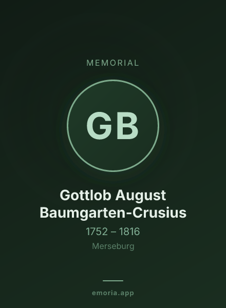 Memorial portrait of Gottlob August Baumgarten-Crusius