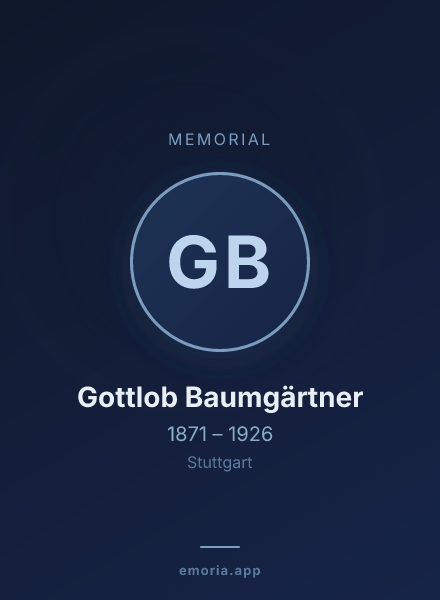 Memorial portrait of Gottlob Baumgärtner