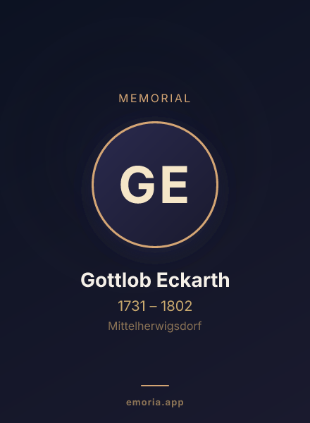 Memorial portrait of Gottlob Eckarth
