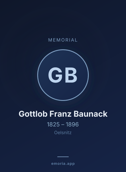 Memorial portrait of Gottlob Franz Baunack