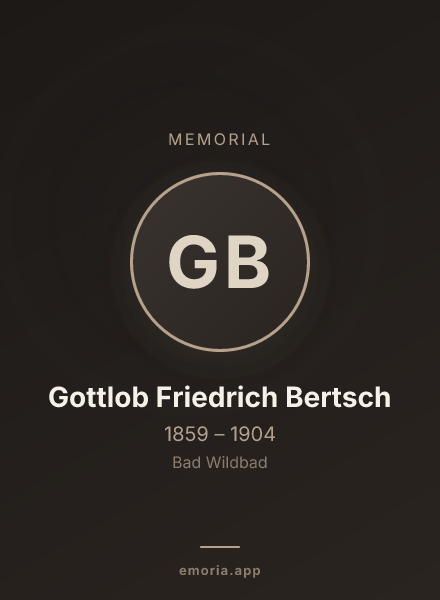 Memorial portrait of Gottlob Friedrich Bertsch