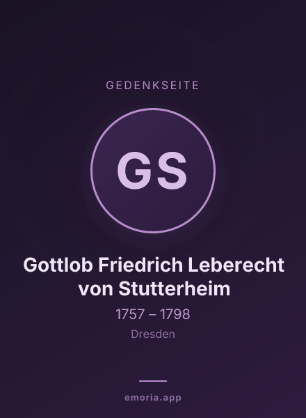 Gedenkportrait von Gottlob Friedrich Leberecht von Stutterheim