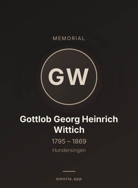 Memorial portrait of Gottlob Georg Heinrich Wittich