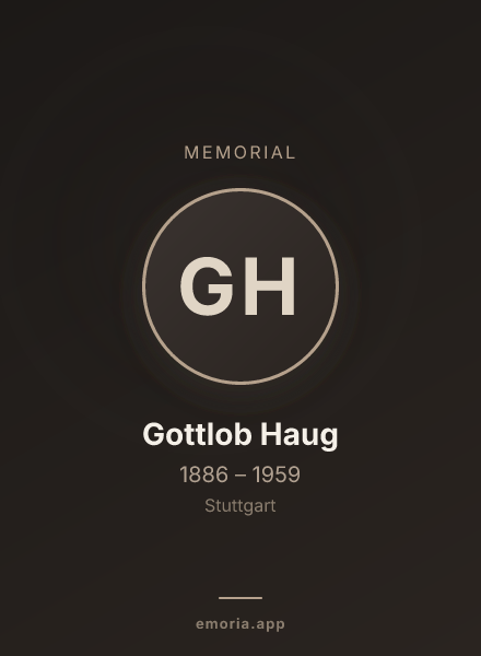 Memorial portrait of Gottlob Haug