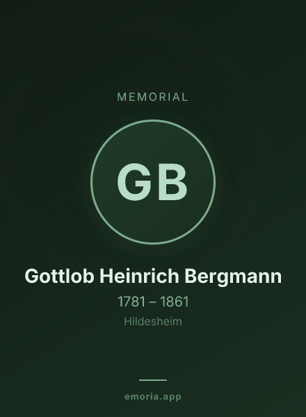 Memorial portrait of Gottlob Heinrich Bergmann
