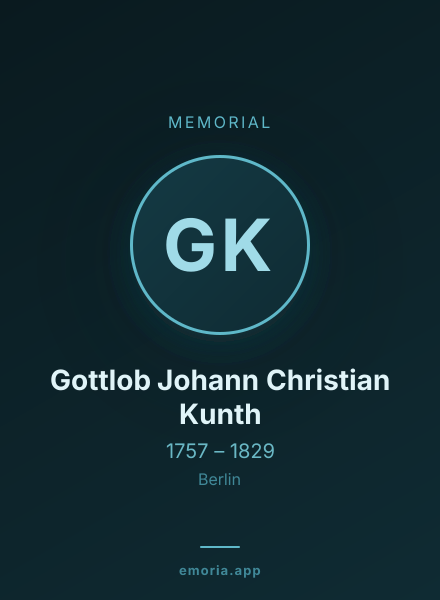 Memorial portrait of Gottlob Johann Christian Kunth
