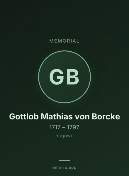 Memorial portrait of Gottlob Mathias von Borcke