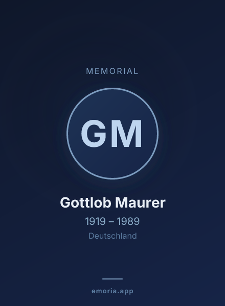 Memorial portrait of Gottlob Maurer