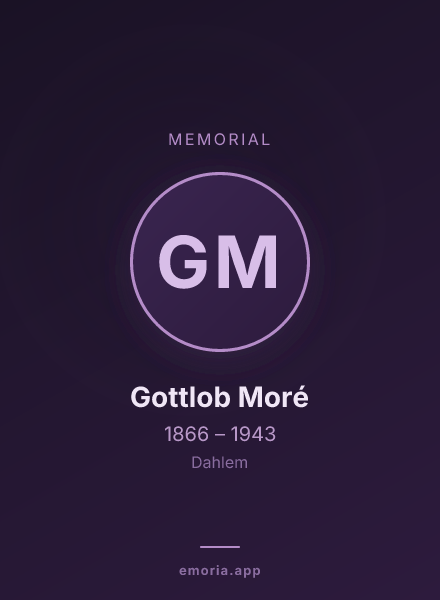 Memorial portrait of Gottlob Moré