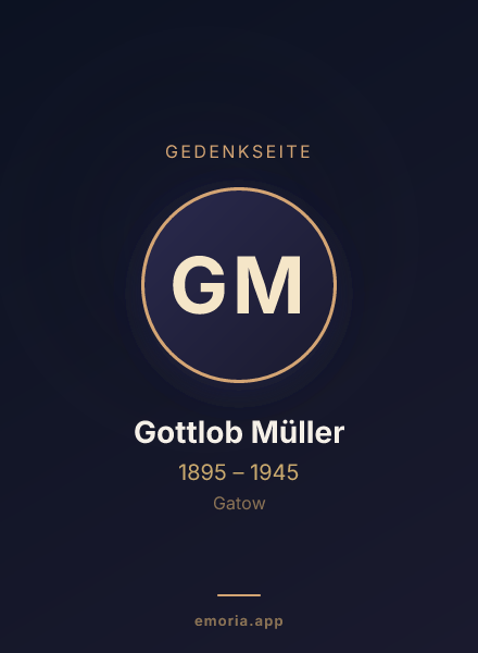 Gedenkportrait von Gottlob Müller