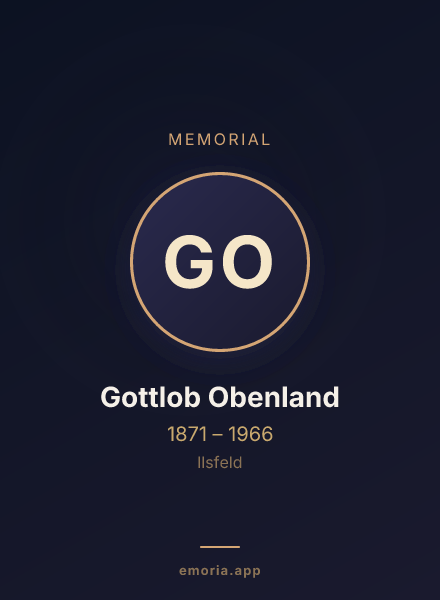 Memorial portrait of Gottlob Obenland