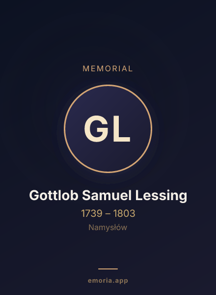 Memorial portrait of Gottlob Samuel Lessing