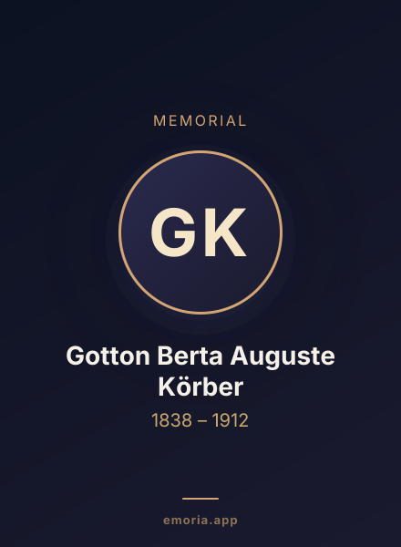 Memorial portrait of Gotton Berta Auguste Körber