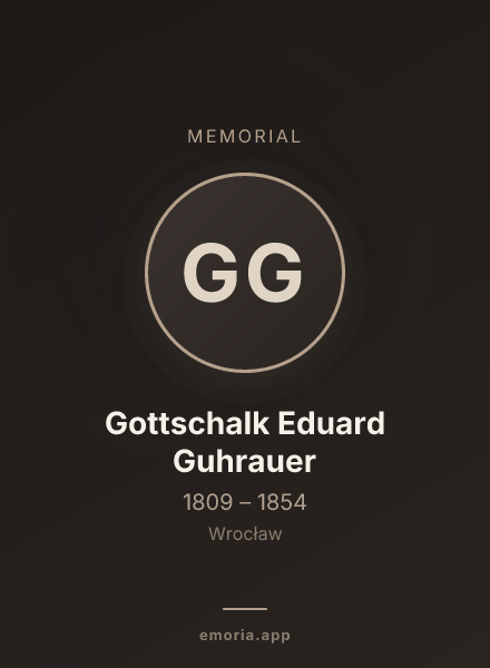 Memorial portrait of Gottschalk Eduard Guhrauer