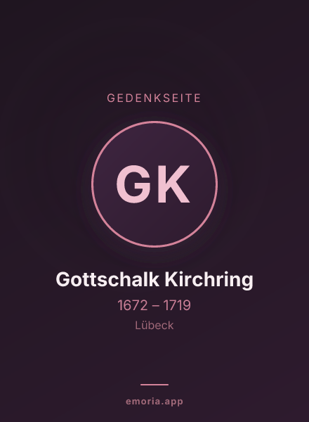 Gedenkportrait von Gottschalk Kirchring
