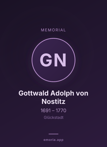 Memorial portrait of Gottwald Adolph von Nostitz
