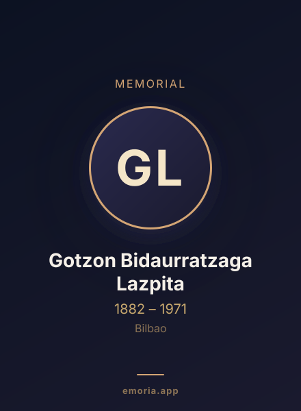 Memorial portrait of Gotzon Bidaurratzaga Lazpita