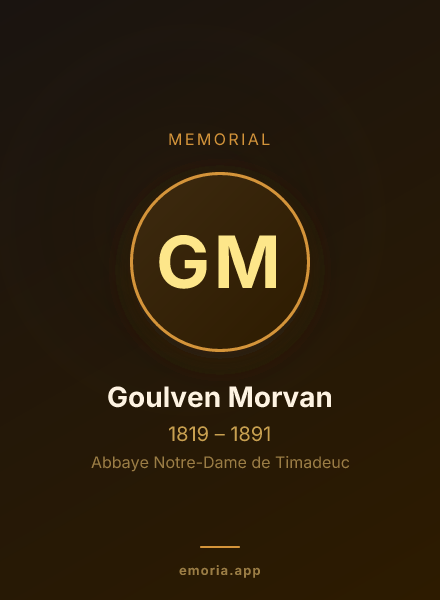 Memorial portrait of Goulven Morvan