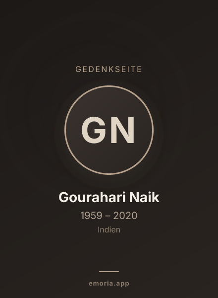 Gedenkportrait von Gourahari Naik