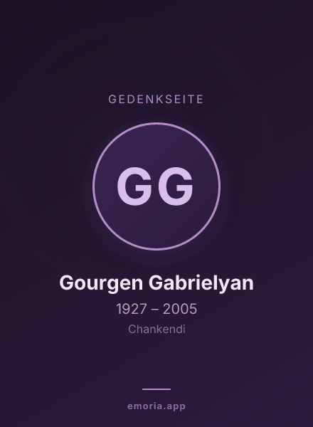 Gedenkportrait von Gourgen Gabrielyan