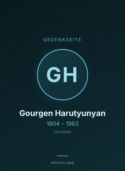 Gedenkportrait von Gourgen Harutyunyan
