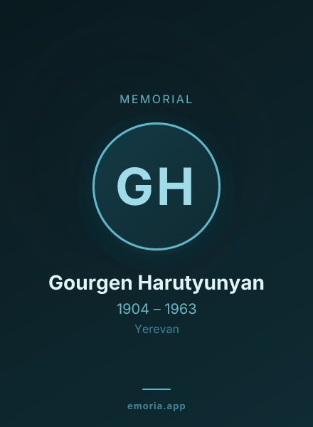 Memorial portrait of Gourgen Harutyunyan