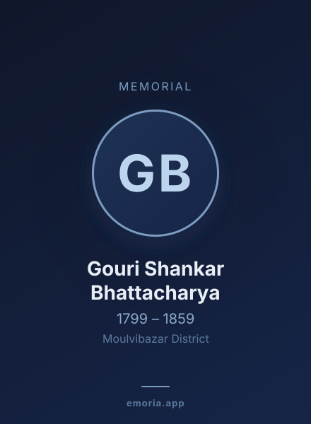 Memorial portrait of Gouri Shankar Bhattacharya