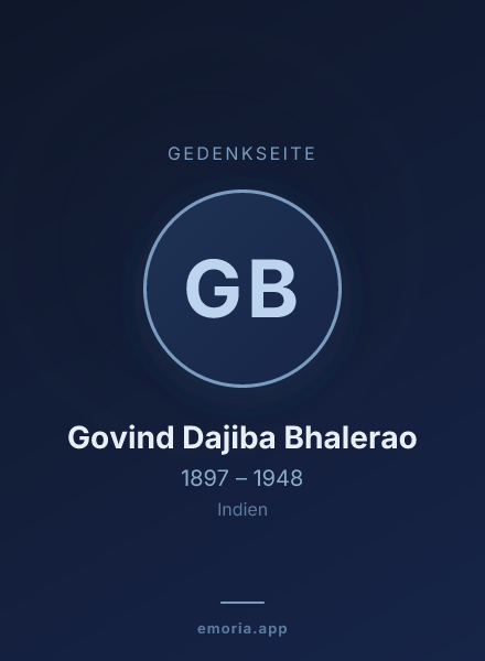 Gedenkportrait von Govind Dajiba Bhalerao