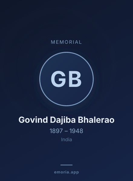 Memorial portrait of Govind Dajiba Bhalerao