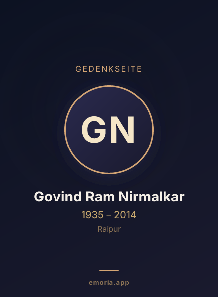 Gedenkportrait von Govind Ram Nirmalkar