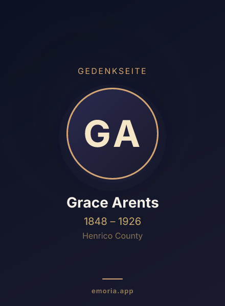 Gedenkportrait von Grace Arents