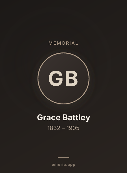 Memorial portrait of Grace Battley