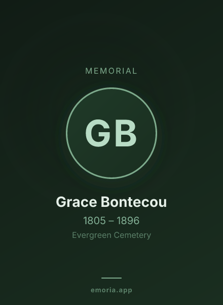Memorial portrait of Grace Bontecou