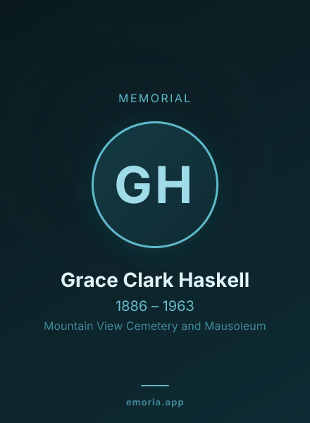 Memorial portrait of Grace Clark Haskell