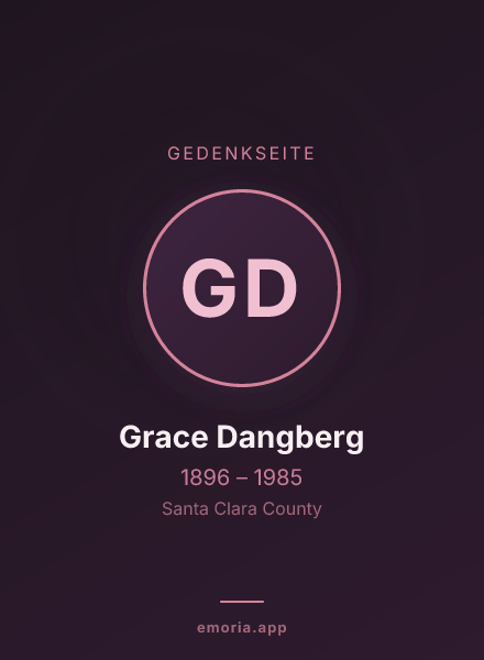 Gedenkportrait von Grace Dangberg