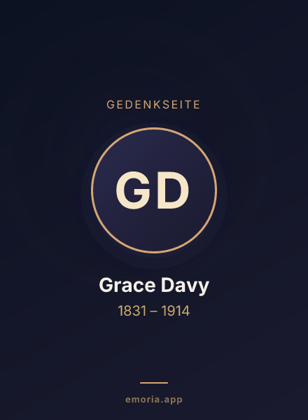 Gedenkportrait von Grace Davy