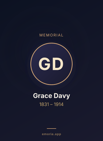 Memorial portrait of Grace Davy