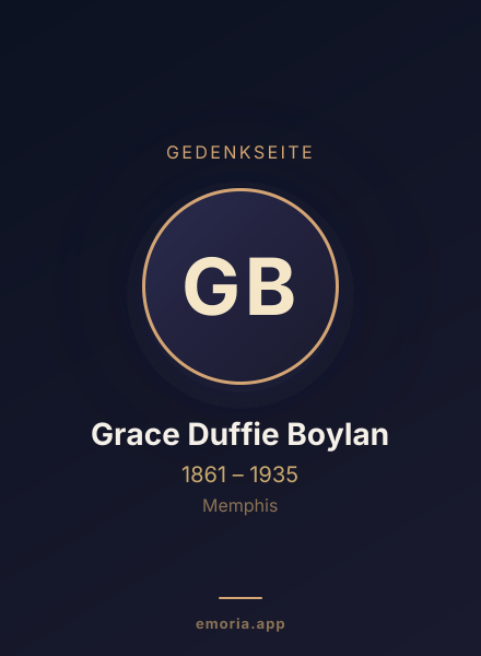 Gedenkportrait von Grace Duffie Boylan
