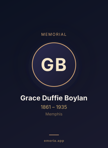 Memorial portrait of Grace Duffie Boylan