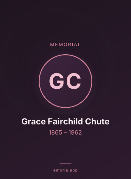 Memorial portrait of Grace Fairchild Chute