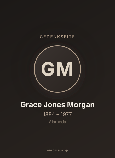 Gedenkportrait von Grace Jones Morgan